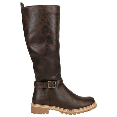 

Corkys Womens Giddy Up Riding Boots Mid Calf Low Heel 1-2