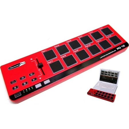 Dj Tech PD12 12-pad Backlit Laptop Drum/note Controller Usb W/ Drumaxx & Waldorf Edition Software