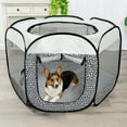thumbnail image 2 of FurHaven Pet Products Mesh Open-Air Pet Playpen - Gray Pebbles, Large, 2 of 11