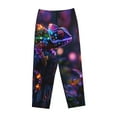 thumbnail image 4 of Balery Glowing Chameleon Fantasy Art print Women's Pajama Pants,Ultra Lightweight Pjs,Lounge Pant-Large, 4 of 9