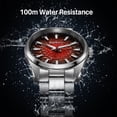 thumbnail image 4 of BERNY Men's Quartz Watch - Volcanic-Inspired Design, Japanese Movement, 10ATM Waterproof Dress Wristwatch, AR Coating Sapphire Crystal Super Luminous, 4 of 11