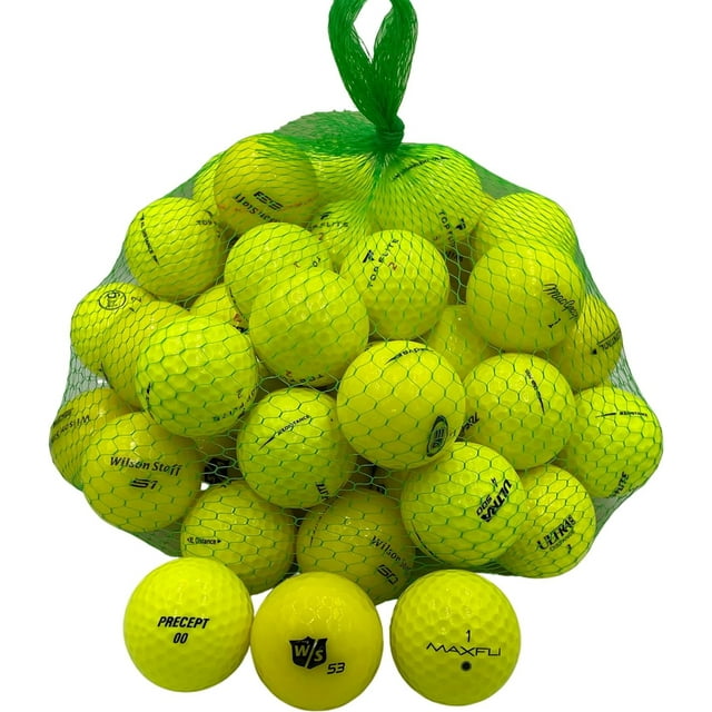 Golf Ball Planet - Lot de 50 Balles de Golf Recyclées Mélange Jaune (5A/Mint)