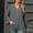 Dark Gray, variant on LEBONYARD Fall Tops for Womens 2024 Trendy,Womens Tops Long Sleeve Dressy,Ladies' Casual Striped Printed Button Long Sleeved V-neck Pullover Top Dark Gray S