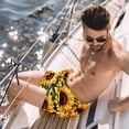 thumbnail image 2 of luoweisi Men's Beach Shorts Quick Dry Swim Trunks with Mesh Lining Sunflower M, 2 of 5