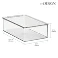 thumbnail image 3 of mDesign Plastic Stackable Playroom/Game Box with Hinged Lid, Set of 6, Clear, 3 of 8