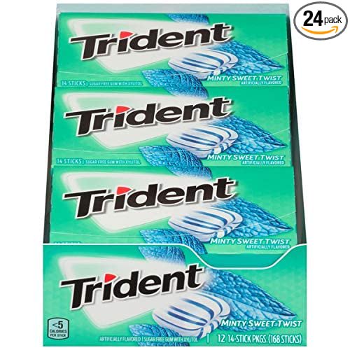 Trident Sugar Free Xylitol Gum Minty Sweet Twist 2 Box Deal (14Piece