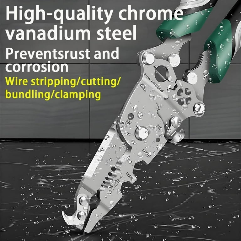 Tuvilo Electrical Pliers, Foldable Alloy Steel Multitool With