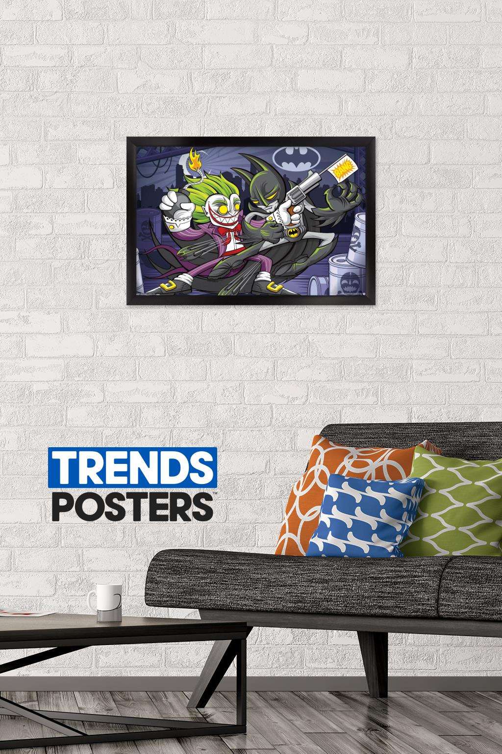 DC Comics - Batman - Bang Wall Poster, 14.725" x 22.375", Framed
