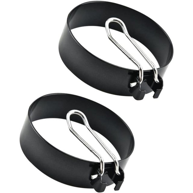 2pcs Silicone Sandwich Form Breakfast Mould Round Non-sticky Steel Diy Cooking Fired Tools Pancake Kitchen Stick for Egg Maker Fried Ring Rings Non Frying .cm Tool Stainless Black