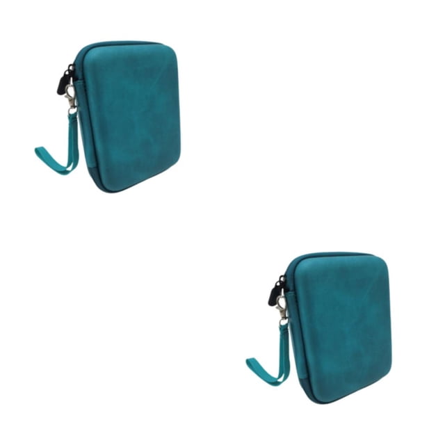 Advancent Bolsa de almacenamiento para púas de guitarra, gran capacidad, a prueba de arañazos, impermeable, organizador de plectro, Estuche de Media Malla Azul 2Conjunto