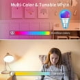 thumbnail image 3 of UKLL-Matter Smart Light Bulbs| 9W 900LM Compatible with Alexa, Matter, Apple Home, Google Home| 2.4GHz WiFi Bluetooth Light Bulb|Music Sync A19 E26 RGBWW Color Changing LED Light Bulb| 2Pack, 3 of 4