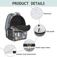 thumbnail image 4 of Mixed Breed Dogs Grey Pattern Backpack for School, Cute School Bag with Adjustable Shoulder Straps and Padded Back, 15.3"x11"x6.7", 4 of 5