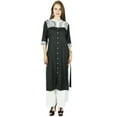 thumbnail image 4 of Bimba Women Rayon Kurta Kurti 3/4 Sleeve Formal Tunic- Custom Stitch Clothing, 4 of 5
