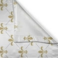 thumbnail image 3 of Ambesonne Flower Kitchen Curtains, Vintage Style Lilies, 55"x45", Yellow and White, 3 of 3