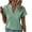 Green, variant on WIZUTIZ Tops for Women Holiday Saving Vintage Cotton Blend Elegant Basic Blouse Short Sleeve Breathable Ladies Tshirts Pure Colour V-Neck Tee Fluffy Athletic Tshirt Cozy Style Solid Shirts Tops Pin