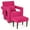 Red, variant on GVN Modern Berber Fleece Single Sofa Chair with Ottoman and Waist Pillow-Orange