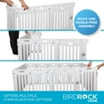 thumbnail image 4 of BIRDROCK HOME Dog Playpen w/ Door, 16 Panel, 25.6in H | Strong Plastic, Non-Slip Puppy Playpen, Secure Pet Gate | Indoor Outdoor Fence | Configurable Panels | Medium to Large Pets - White, 4 of 9
