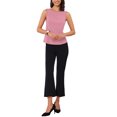 thumbnail image 2 of INSPIRE CHIC Women's Boat Neck Tops Sleeveless Business Work Summer Tank Top XS Pink, 2 of 6