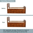 thumbnail image 4 of Bellemave Storage Bed Frame Twin with 6 Drawers,Solid Wood Twin Size Platform Bed with Headboard and Footboard,Heavy Duty Captain’s Bed for Teens,Single Adult,Small Spaces(Walnut), 4 of 17