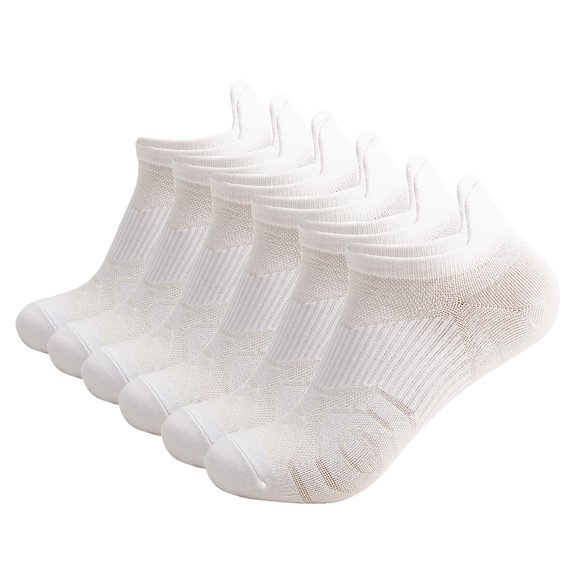 6 Pack Ankle Athletic Running Socks Cushioned Breathable Low Cut Sports Socks