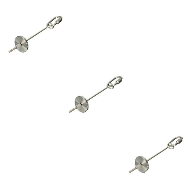 Billuyoard Soporte para comida de pájaros, soporte para alimentador de loros, palo de lanza de fruta de acero inoxidable, pincho para carne, palo de plata S 3piezas Billuyoard CBP001573