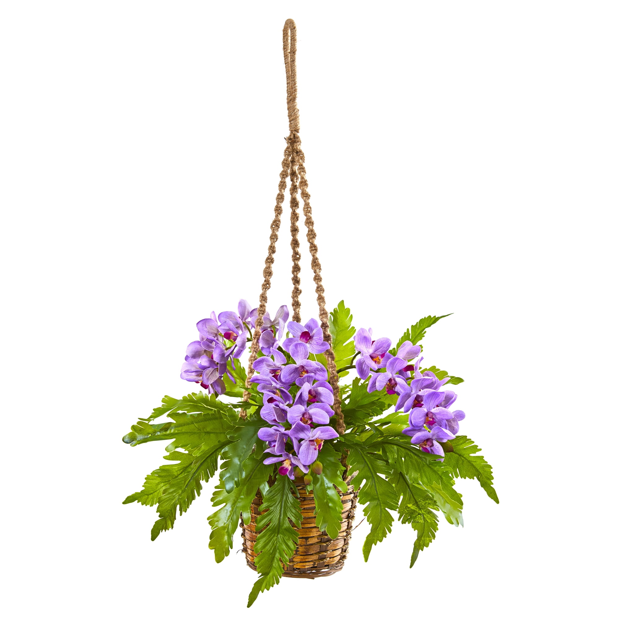 Nearly Natural 29in. Phalaenopsis Orchid and Fern Artificial Plant in