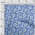 thumbnail image 2 of oneOone Polyester Spandex Medium Blue Fabric Floral Sewing Material Print Fabric By The Yard 56 Inch Wide, 2 of 4