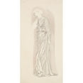 thumbnail image 3 of Sir Edward Coley Burne-Jones 14x24 Black Modern Framed Museum Art Print Titled - The Garland Weavers - Drapery Study, 3 of 5
