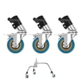 thumbnail image 1 of Juego de ruedas giratorias con soporte en C Selens Heavy Duty de 25 mm con freno, 1 of 6