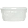 thumbnail image 5 of Mind Reader 40L Ventilated Laundry Baskets, Lightweight Clothes Hamper with Cutout Handles for Bathrooms and Closets, Plastic, Set of 2, White, 5 of 9