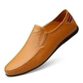 thumbnail image 3 of Men's Casual Loafers Slip On Leather Shoes Male Lightweight Driving Shoes Moccasins Classic Penny Loafer Flats Boat Shoes Outdoor Walking Shoes, 3 of 11
