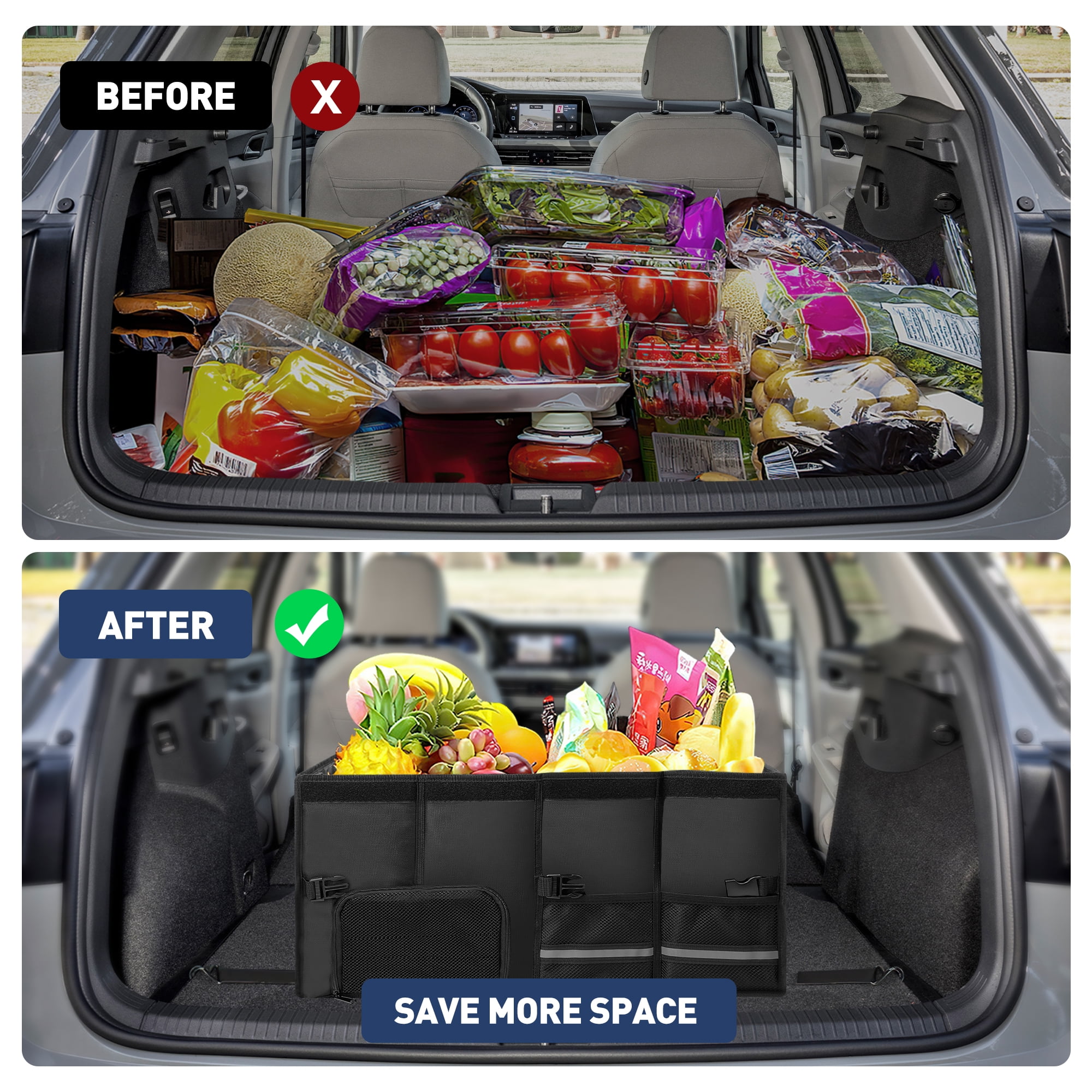 Cshidworld Car Trunk Organizer -72L Car Storage Organizers