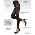 thumbnail image 3 of MeMoi Kantava Lace Bottom Semi-Opaque Footless Tights - Womens - Female (Medium/Large, Black), 3 of 7