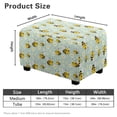 thumbnail image 7 of Xixirimido Bee and Daisy Flower Pattern Ottoman Cover Rectangle Storage Ottoman Slipcover Stretch Footrest Stool Covers with Elastic Band for Rectangle and Square Ottoman, Small, 7 of 7