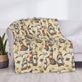 thumbnail image 3 of Naloa Marine Birds And Coastal Lighthouse Flannel Blankets - Thick and Warm Blanket for Winter, Soft Fuzzy Plush King Blanket for All Seasons, 3 of 6
