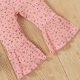 thumbnail image 5 of ITFABS Floral Mouche Manches Col Rond Romper + Pantalon Évasé + Bandeau Bowknot, 5 of 5
