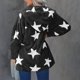 thumbnail image 5 of Abrigo y chaquetas informales con capucha y manga larga para mujer, otoño e invierno, holgado, de manga larga, con estampado de estrellas, con capucha, informal, blusa de poliéster para mujer, 5 of 9