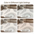 thumbnail image 7 of ODIKA 6'x9' Ivory Cream Sandstone Topographic Contour Washable Area Rug Modern Flowing Wavy Geometric Minimalist Topographical Map Artistic for Family Room, Living Mater Bedroom, Non-Slip, Easy Care, 7 of 7