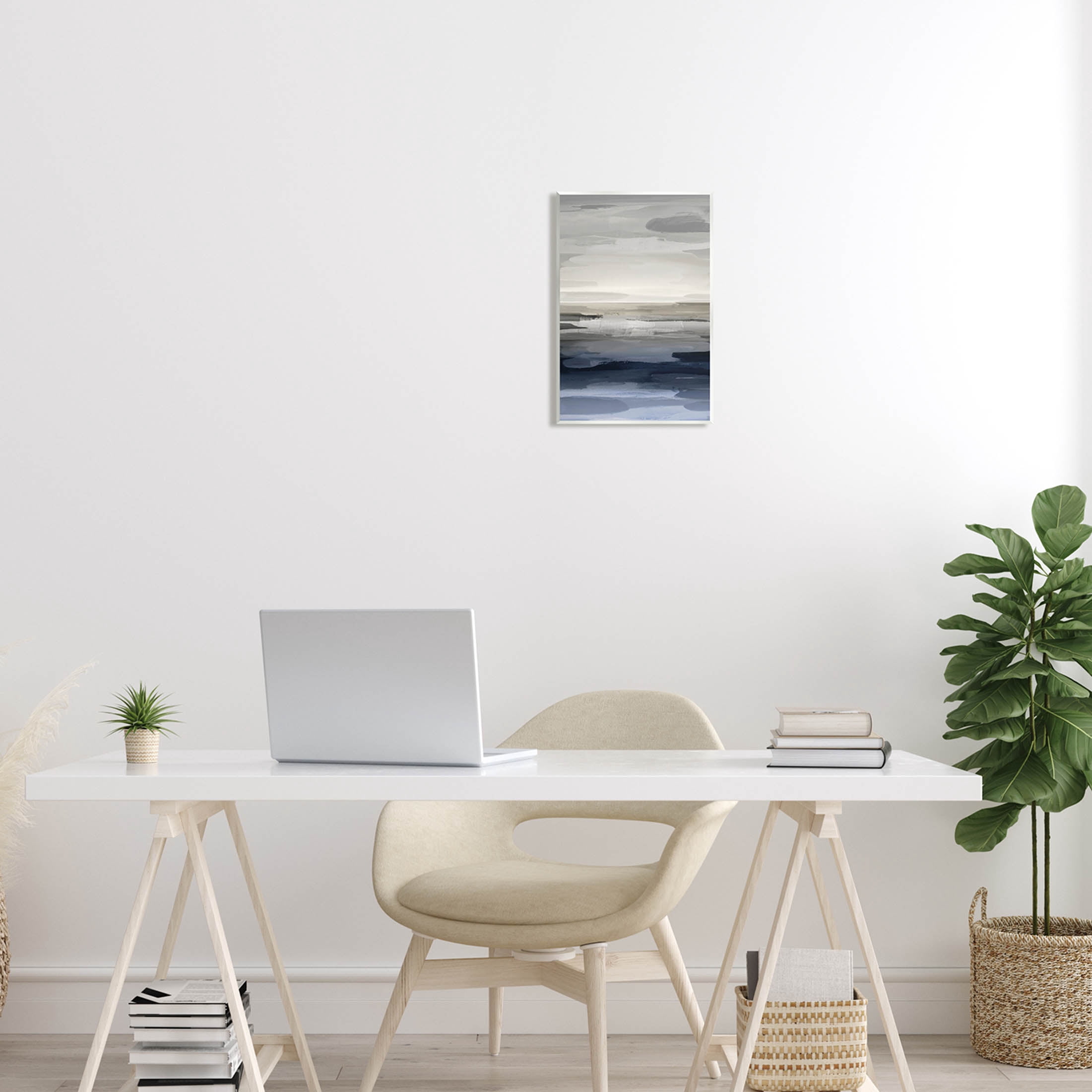 Stupell Industries Abstract Landscape Water Scenery Graphic Art Unframed Art Print Wall Art, Design by Jackie Hanson
