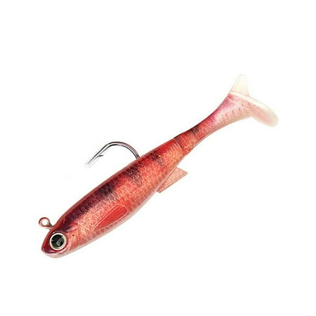 1/6Pcs Paddle Tail Baits for Bass Fishing Swimbaits Top Water Soft Fishing Lure B