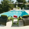 thumbnail image 4 of Nalone 2-Tier Outdoor Side Table - Weather-Resistant HDPE Rectangular Lime Patio End Table, 4 of 7