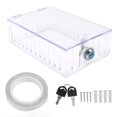 thumbnail image 1 of Thermostat Lock Box, Large Universal Home Thermostat Protective Box, Clear Cover with Key for Wall Thermostat, 1 of 4