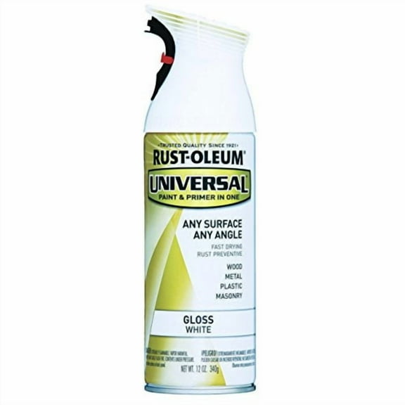 Rust-Oleum 12 Oz White Universal Spray Paint Gloss [Set of 6]