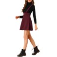 thumbnail image 4 of INSPIRE CHIC Women's Skirt Casual Adjustable Strap Button Front Suspender Mini Skirt S Burgundy, 4 of 7