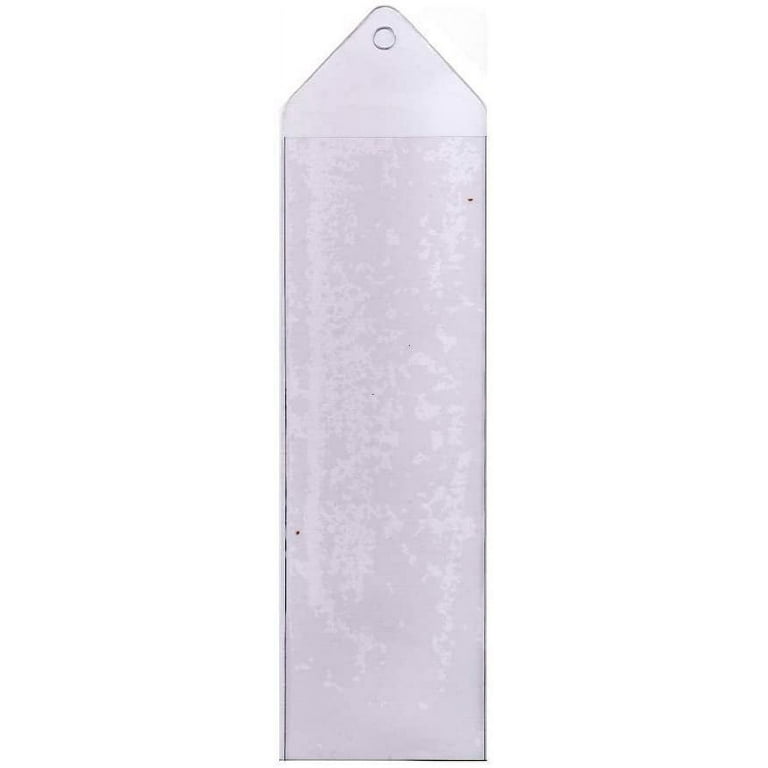  Zonon Bookmark Sleeves Clear with Tassels 2x6 Inches