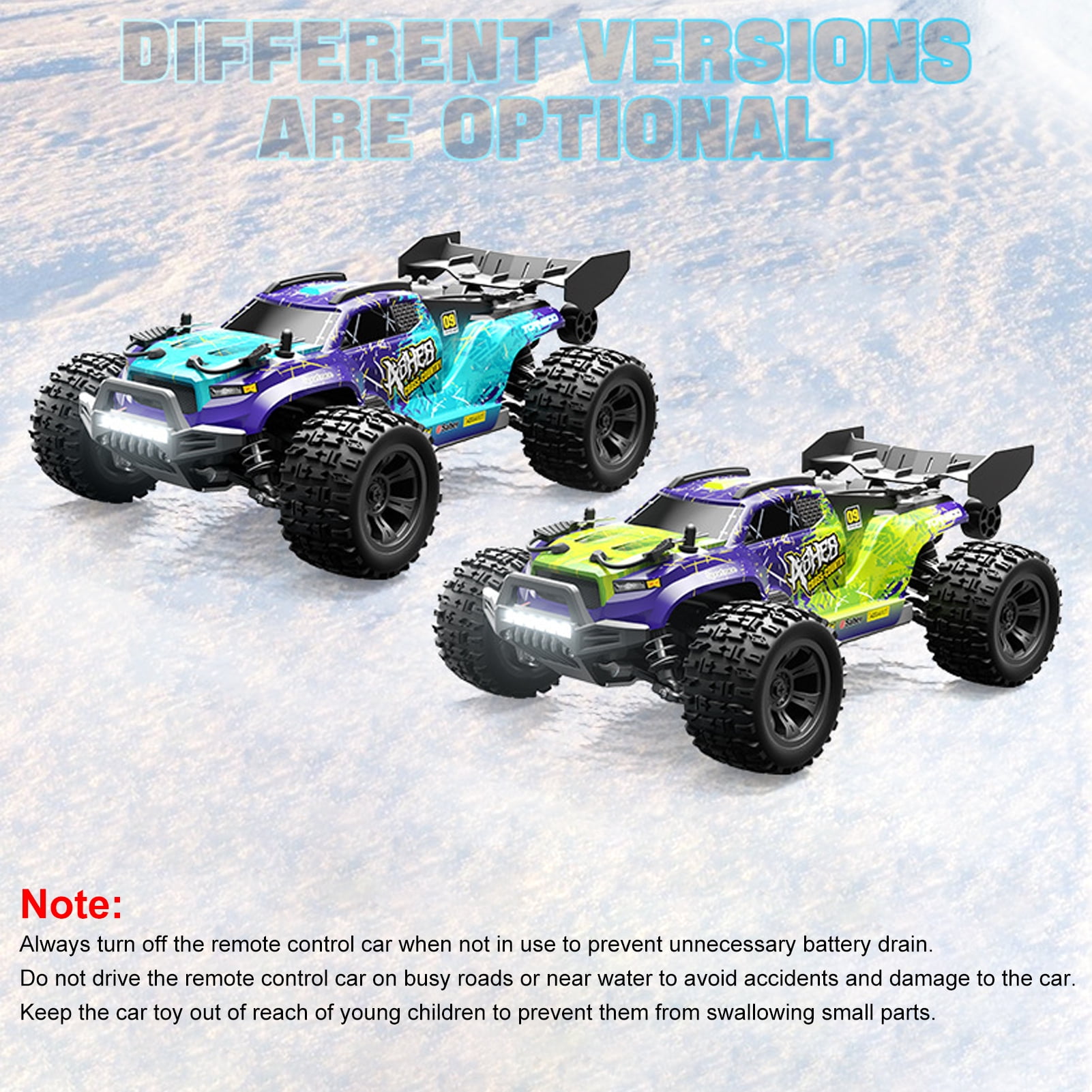 Remote Remote Control Car 1:18 Scale 28 KM/H High Speed Vehicle 4WD All Terrains Crawler Car With LED Headlights