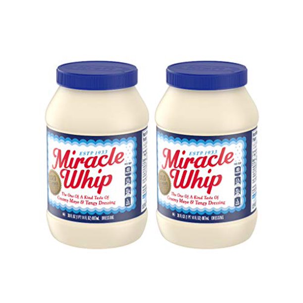 Kraft Gold Standard Recipe Miracle Whip 2 Jars (30 oz ea)
