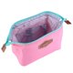 thumbnail image 3 of Estuche de maquillaje de viaje compacto de color rosa para guardar artículos de belleza esenciales organizados., 3 of 8