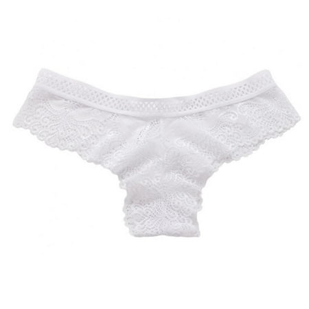 

Women s Thin Lace Thongs Hollowed Out T Back Low Waist Thong See Through Panties