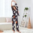 thumbnail image 5 of FORMRS Womens Pajama Set Long Sleeve Top and Pants with Pockets Soft Comfy Lounge Sleepwear, Sizes S-2XL, White Halloween Ghosts, 5 of 7